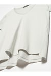 3470 V Yaka Basic T-shirt-gri