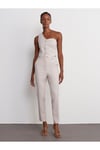 71529 Slim Fit Yüksek Bel Pantolon-Taş