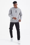 Leroy Gri Melanj O Yaka Erkek Sweatshirt - 88306