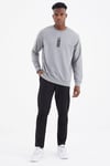 Leroy Gri Melanj O Yaka Erkek Sweatshirt - 88306