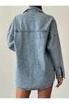 M28-5669 Kadın Oversize Ceket Gömlek