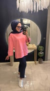 Basic Sweatshirt Pembe