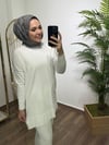 Beyaz Merserize Tunik