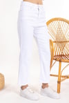 White Cropped Spanish Jeans