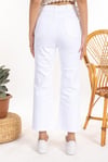 White Cropped Spanish Jeans