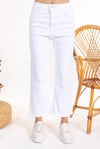 White Cropped Spanish Jeans