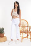 White Cropped Spanish Jeans