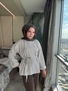 Çizgili Sweatshirt Kahverengi
