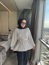 Çizgili Sweatshirt Siyah