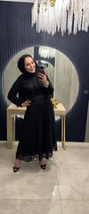 Dantel Elbise Siyah