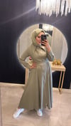 Denim Elbise Yeşil