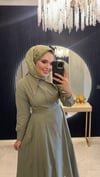 Denim Elbise Yeşil