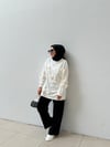 Fiyonklu Sweatshirt Beyaz