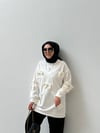 Fiyonklu Sweatshirt Beyaz
