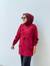 Fiyonklu Sweatshirt Bordo