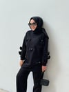 Fiyonklu Sweatshirt Siyah
