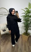 Fiyonklu Sweatshirt Siyah