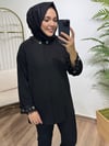 İncili Gömlek Siyah