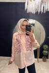 İşlemeli Pamuk Gömlek Pembe