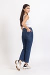 Lacivert Yarım İspanyol Jean