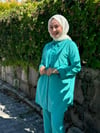 Mavi Taş İşlemeli Takım