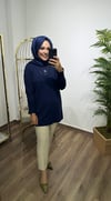 Merserize Triko Tunik Lacivert