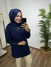 Merserize Triko Tunik Lacivert