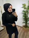 Merserize Triko Tunik Siyah