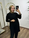 Merserize Triko Tunik Siyah