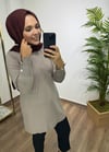 Merserize Triko Tunik Vizon