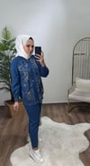 Müsemma Taş İşlemeli Kot Takım