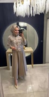 Pullu Dantel Takım Vizon
