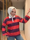 Şeritli Tunik Kırmızı
