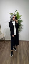 Siyah Merserize Tam Boy Hırka