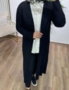 Siyah Merserize Tam Boy Hırka