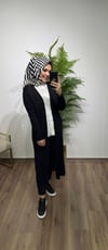 Siyah Merserize Tam Boy Hırka