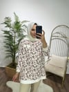 Yazlık Tunik Kahverengi Desenli