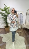Yazlık Tunik Mavi Çiçekli