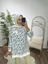Yazlık Tunik Mavi Desenli