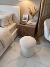 Mushroom fitilli kadife kumaşlı modern puf