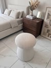 Mushroom fitilli kadife kumaşlı modern puf
