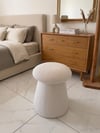Mushroom fitilli kadife kumaşlı modern puf