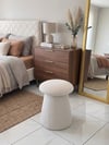 Mushroom fitilli kadife kumaşlı modern puf