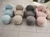 Teddy Ahşap Ayaklı Çocuk Koltuk ve Puf Beyaz 