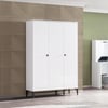 White Ranzalı Genç Odası 3 Kapılı Dolap