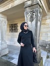 CEKETLİ ELBİSE SİYAH
