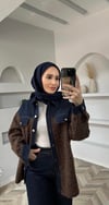 Eleni kot gömlek ceket kahve 