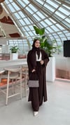 Ferah abaya takım kahve 