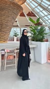 Ferah abaya takım siyah 