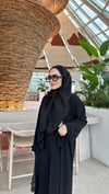 Ferah abaya takım siyah 